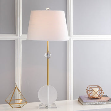 Spencer 34" Crystal/Metal LED Table Lamp - JONATHAN Y